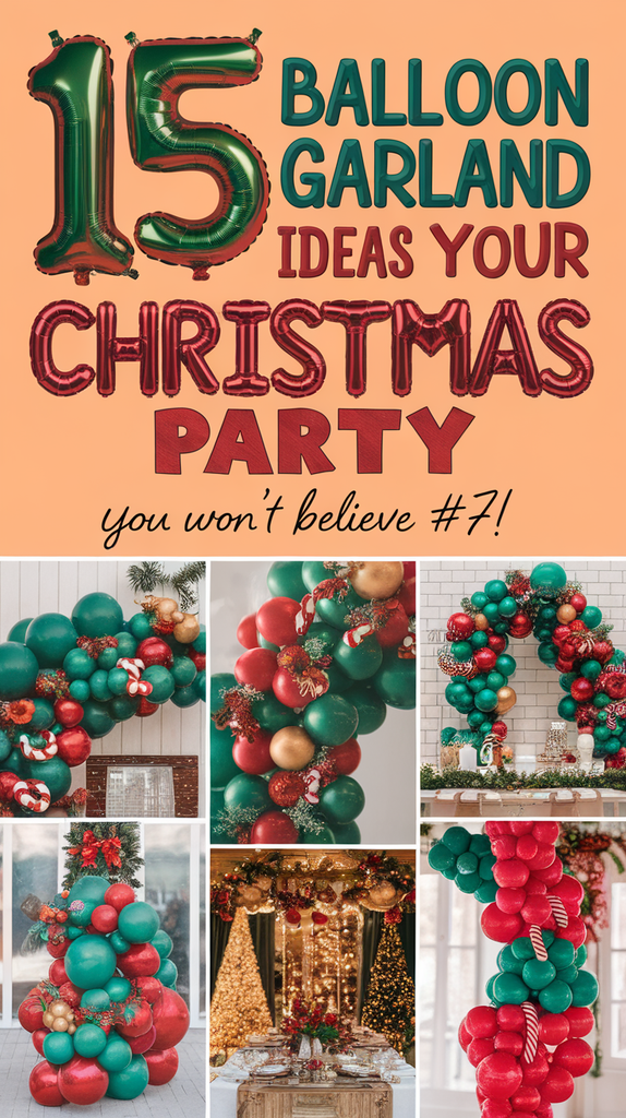 15 Jaw-Dropping Balloon Garland Ideas for Your Christmas Party