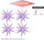 26Inch Iridescent Purple Exploding Star Balloons, Crystal Holographic Lilac 4 Sets