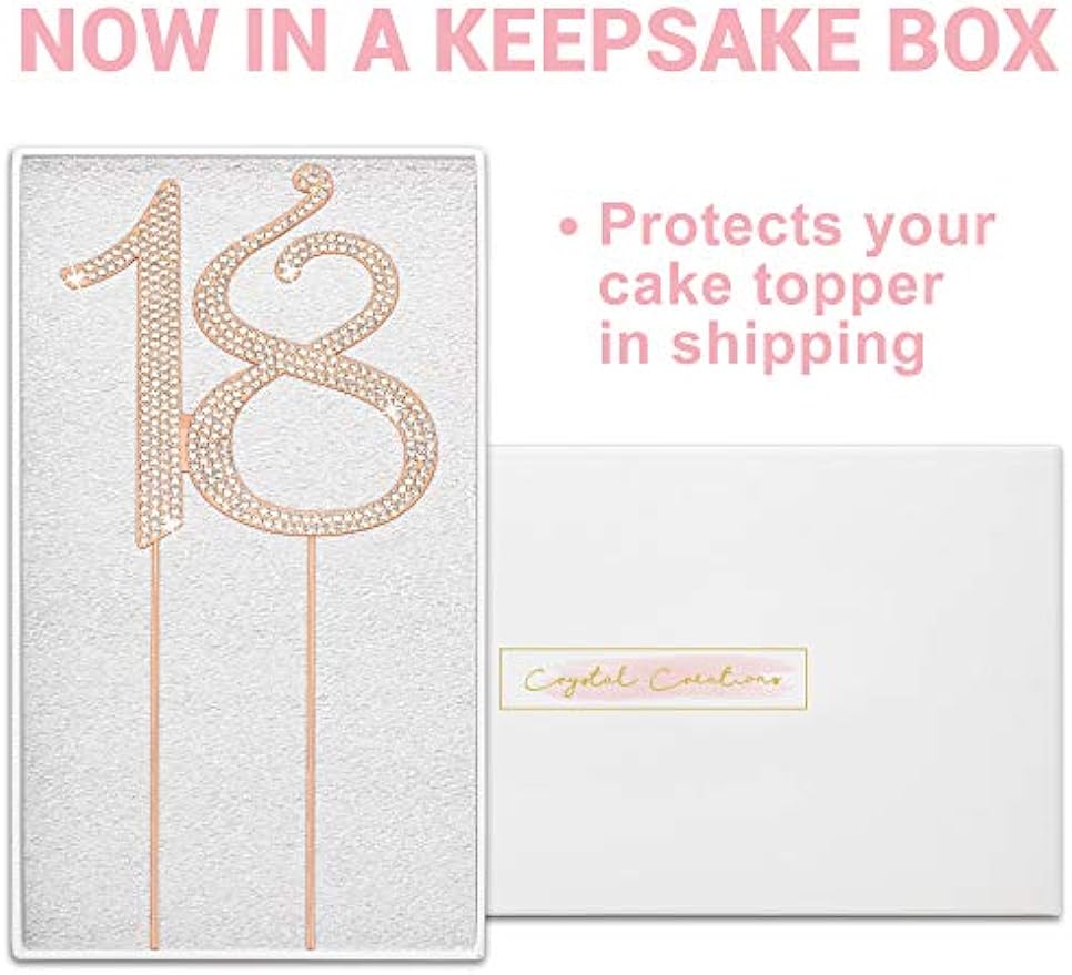 Rose Gold Metal 18th Birthday Party Sparkly Rhinestone Decoration