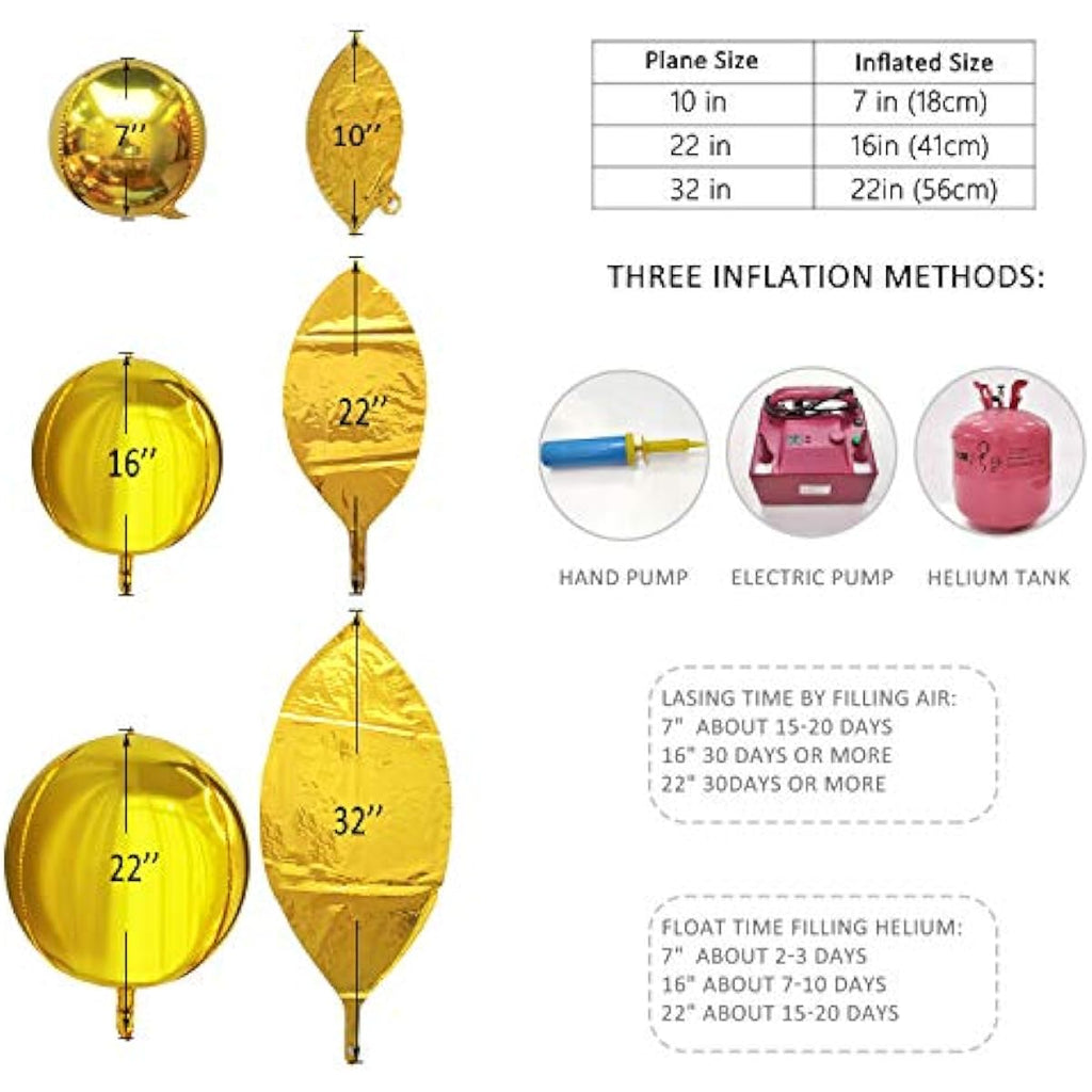 Holographic Laser Orb Foil 4D 16" Inflatable Sphere Balloons