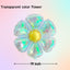 5 Pcs Daisy Balloons,Transparent Iridescent Balloons