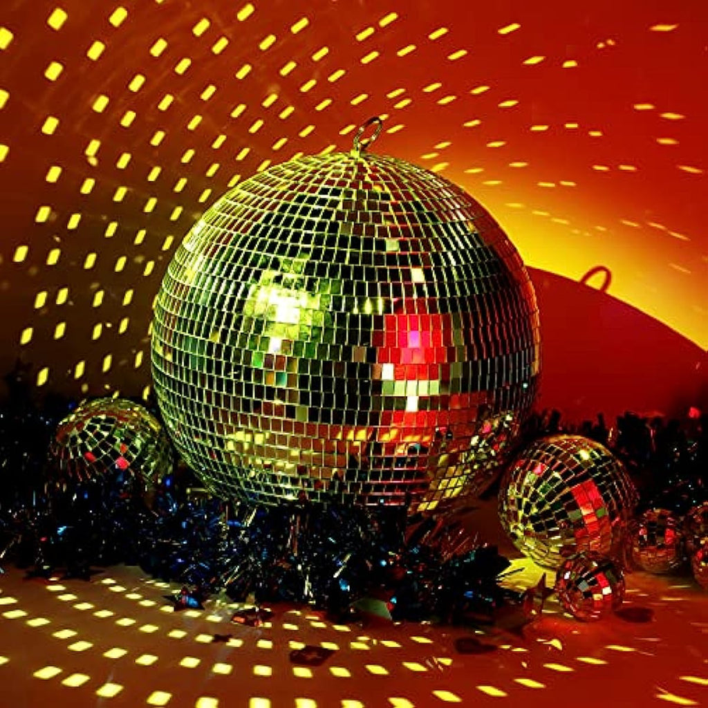 2 Pack 12 Inches Disco Light Mirror Ball Stylish Mirror Ball for Club Stage Event Festivals Party Decor