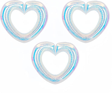 3Pcs Iridescent Heart Balloons 40Inch/Hollow Love Balloons