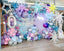 26Inch Iridescent Blue Exploding Star Balloons, Crystal Holographic 4 Sets