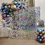 2 Packs Glittery Silver Foil Finge Curtain