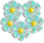 5 Pcs Daisy Balloons,Transparent Iridescent Balloons
