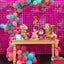 HOT GIRL BDAY Birthday Banner with Laser Glittery Fringe Curtains