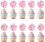 Sparkle Firework Cupcake Toppers, 10 Pcs-Pink