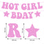 HOT GIRL BDAY Birthday Banner with Laser Glittery Fringe Curtains