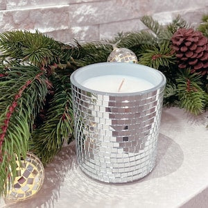 Silver Disco Candle Holder- 8 oz