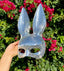 Silver Disco Ball Mirror Bunny Mask