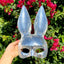 Silver Disco Ball Mirror Bunny Mask