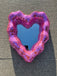 Hot Pink Disco Mirror Heart Shape