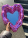 Hot Pink Disco Mirror Heart Shape