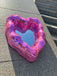 Hot Pink Disco Mirror Heart Shape