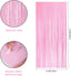 Come on, Let's Go Glittery Party Banner with Macaron Pink Fringe Curtains
