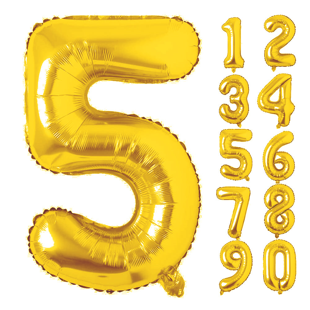 Large Number 0 Balloons, Giant Foil Helium Fillable Baloon 40 Inch Age Birthday Anniversary Party Decoration with Rose Gold (0-9)