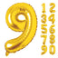 Large Number 0 Balloons, Giant Foil Helium Fillable Baloon 40 Inch Age Birthday Anniversary Party Decoration with Rose Gold (0-9)