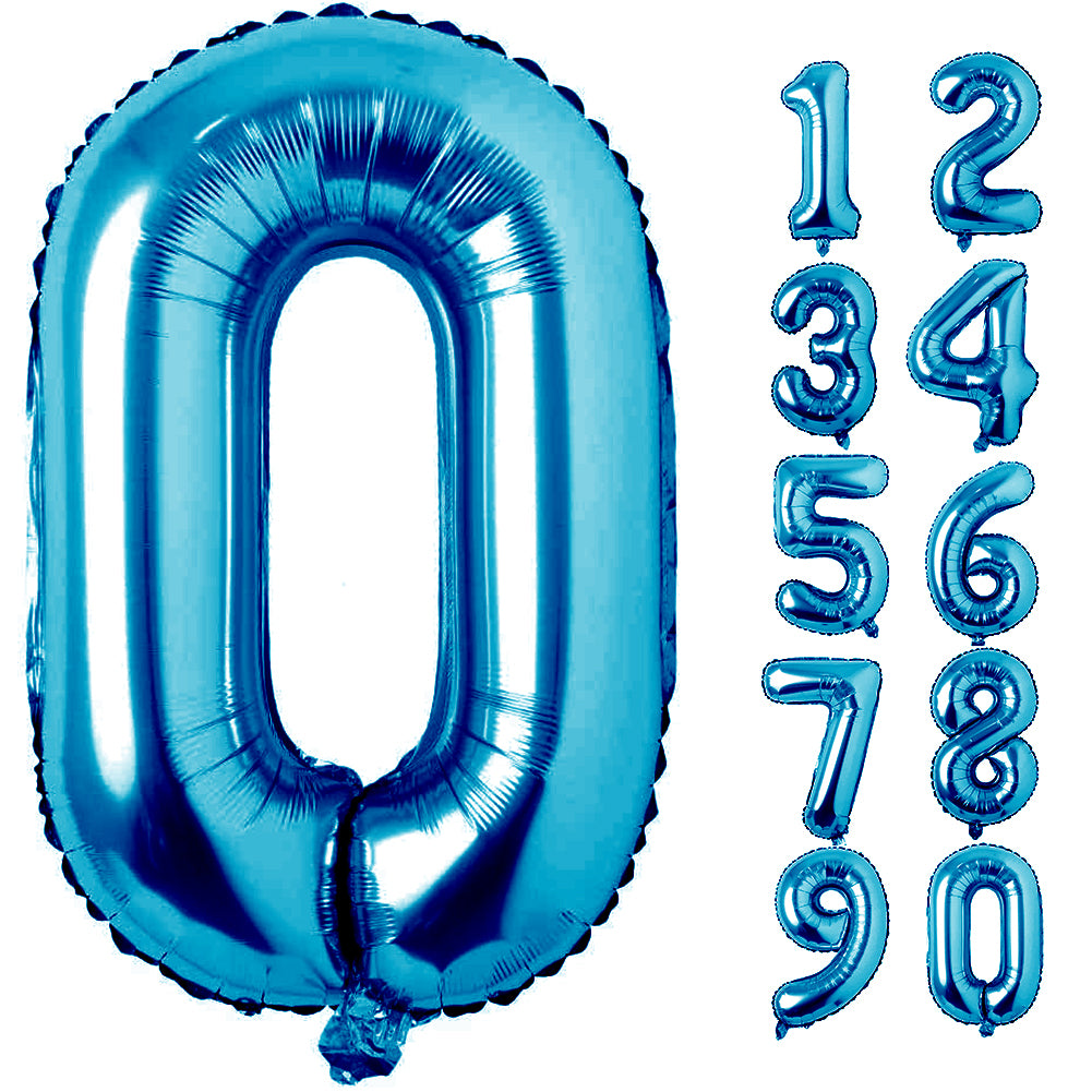Large Number 0 Balloons, Giant Foil Helium Fillable Baloon 40 Inch Age Birthday Anniversary Party Decoration with Rose Gold (0-9)