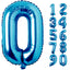 Large Number 0 Balloons, Giant Foil Helium Fillable Baloon 40 Inch Age Birthday Anniversary Party Decoration with Rose Gold (0-9)