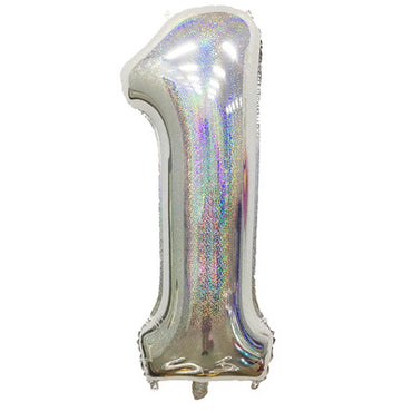 40 Inch Large Hologrphic Laser Silver Digital Aluminum Film Balloon