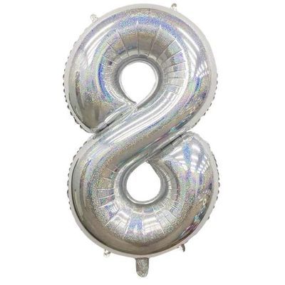 40 Inch Large Hologrphic Laser Silver Digital Aluminum Film Balloon