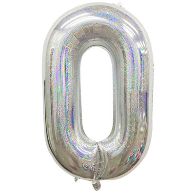 40 Inch Large Hologrphic Laser Silver Digital Aluminum Film Balloon