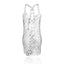 Chunky Sequin Party Dress, Exaggerated Round Clothes, Women's Sexy Geometric Openwork Sequin Body Chain