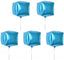 5 Pcs Cube Foil Balloons 24 Inches Square Shaped Aluminum Foil Balloon for Wedding Marriage Birthday Party Decor Supplies(Blue)
