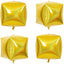 24 Inch Laser Gold Cube Foil Balloon (4 Count)