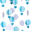 Pastel Cloud Hot Air Balloon Garland, Photo Prop Perfect for Themed Birthdays, Baby Showers, Weddings Decor 110 Inch/2.8M Each, Pack of 2, Each String 36 Pieces of Paper (Blue)