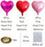 24pcs Heart Shape Foil Balloons Red Pink Kit 18"
