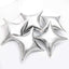 10" Star Shape Foil Mylar Balloon Silver Quadrangle Balloon - 24pcs Four Angle Star Balloons For Birthday Party & Wedding Decoration