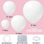 White Balloons 110Pcs White Balloon Garland Arch Kit 5/10/12/18 Inch Matte Latex White Balloons Different Sizes