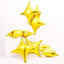 10" Star Shape Foil Mylar Balloon Gold Quadrangle Balloon - 24pcs