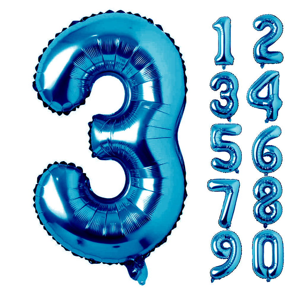 Large Number 0 Balloons, Giant Foil Helium Fillable Baloon 40 Inch Age Birthday Anniversary Party Decoration with Rose Gold (0-9)