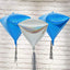24 Inch Laser Blue Diamond Foil Mylar Balloon (4Pcs)