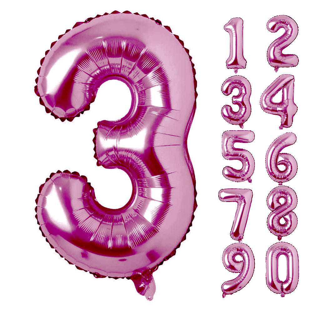 Large Number 0 Balloons, Giant Foil Helium Fillable Baloon 40 Inch Age Birthday Anniversary Party Decoration with Rose Gold (0-9)