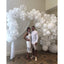 White Balloons 110Pcs White Balloon Garland Arch Kit 5/10/12/18 Inch Matte Latex White Balloons Different Sizes