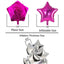 18 Inch 10pcs Hot Pink Star Mylar Balloons Helium Balloons
