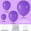 Purple Balloons 110Pcs Purple Balloon Garland Arch Kit 5/10/12/18 Inch Matte Latex Purple Balloons with Different Sizes