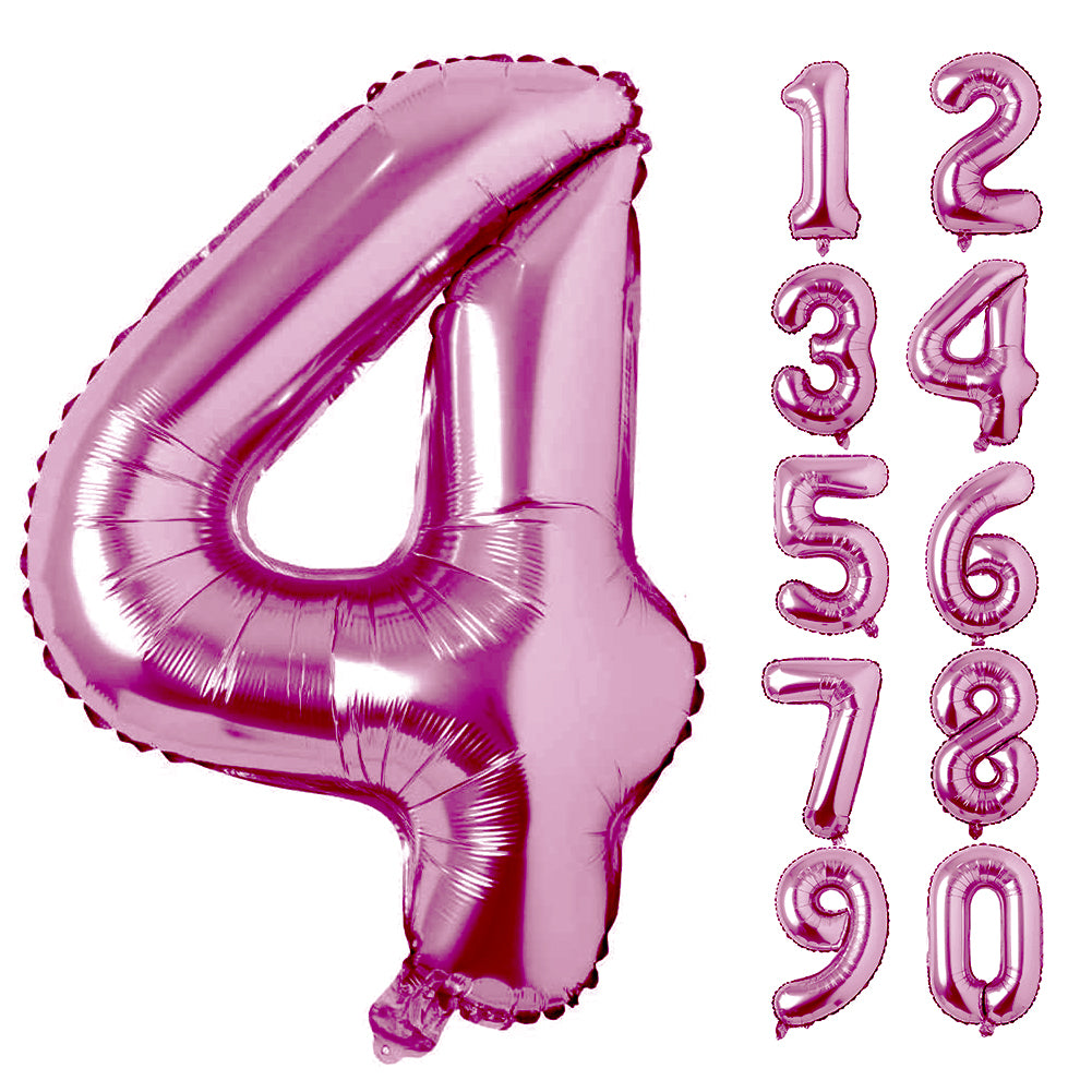 Large Number 0 Balloons, Giant Foil Helium Fillable Baloon 40 Inch Age Birthday Anniversary Party Decoration with Rose Gold (0-9)