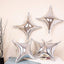 10" Star Shape Foil Mylar Balloon Silver Quadrangle Balloon - 24pcs Four Angle Star Balloons For Birthday Party & Wedding Decoration