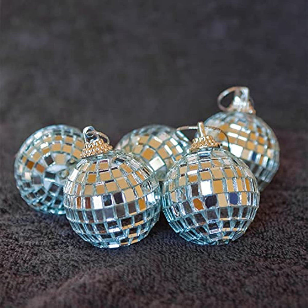 Mirror Disco Balls,Silver Hanging Party Disco Ball for Party or DJ Light Effect