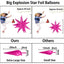 Hot Pink Star Balloons Metallic 50 Pcs Starburst Balloons Foil Spike Balloon 26 Inch