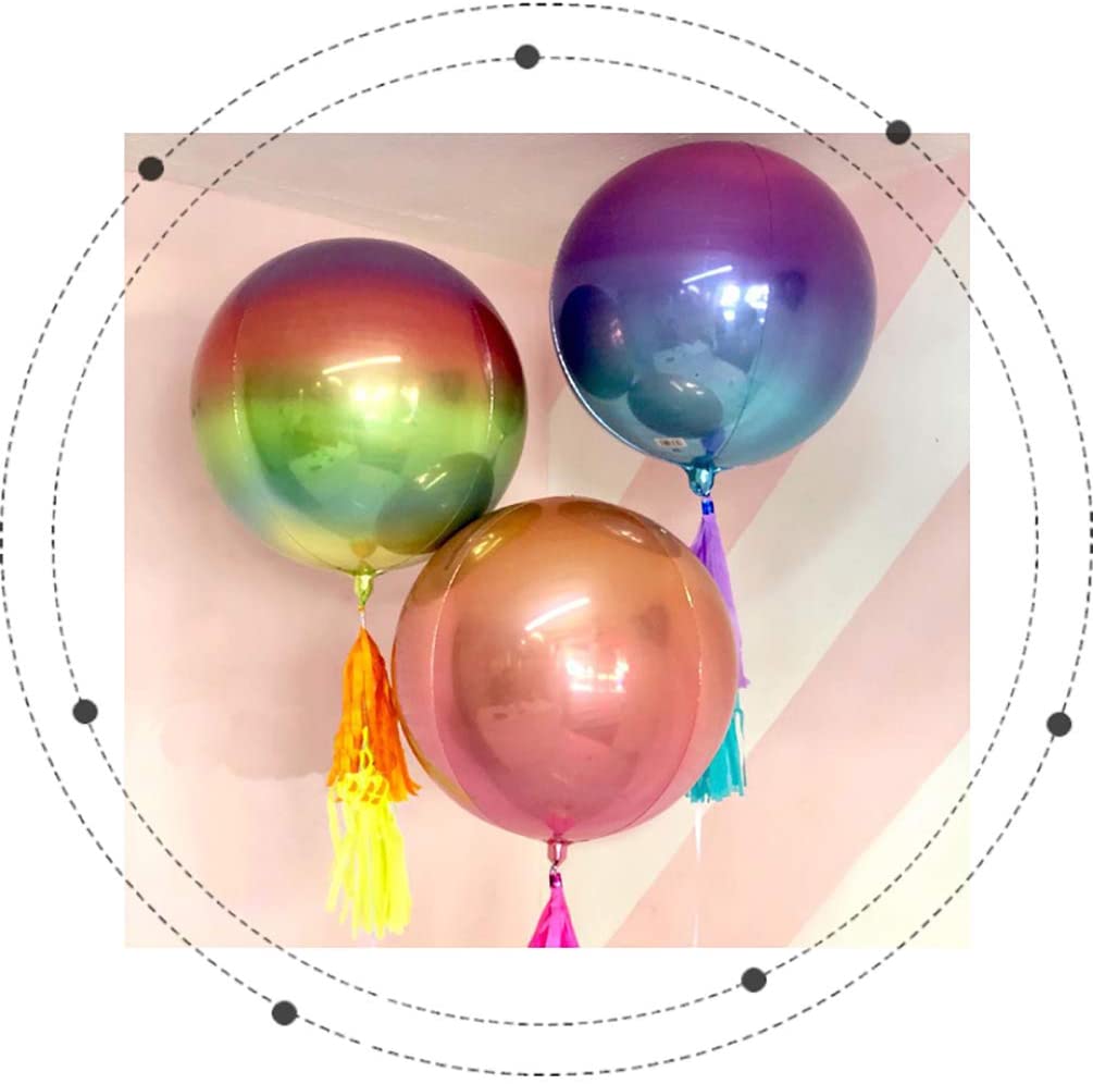 4D Gradient Purple Foil Round Balloons 8 Pack Helium Inflatable