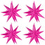 Hot Pink Star Balloons Metallic 50 Pcs Starburst Balloons Foil Spike Balloon 26 Inch