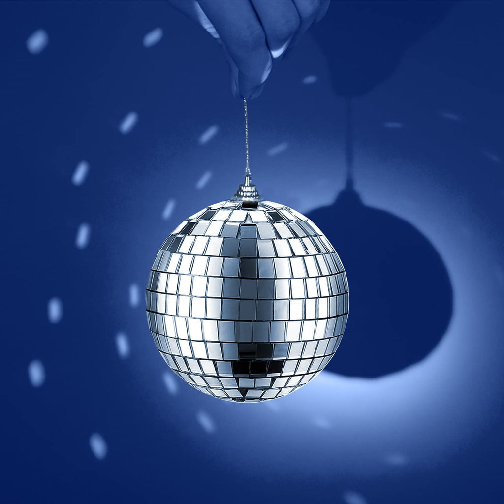 Mirror Disco Balls,Silver Hanging Party Disco Ball for Party or DJ Light Effect