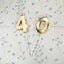 Metallic Number 40 Cake Topper for Birthday, Anniversary