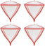 4D Foil Balloons Cube Diamond Shaped Helium Balloons for Wedding Bridal Baby Shower Birthday Grad Party Decor Pack of 4